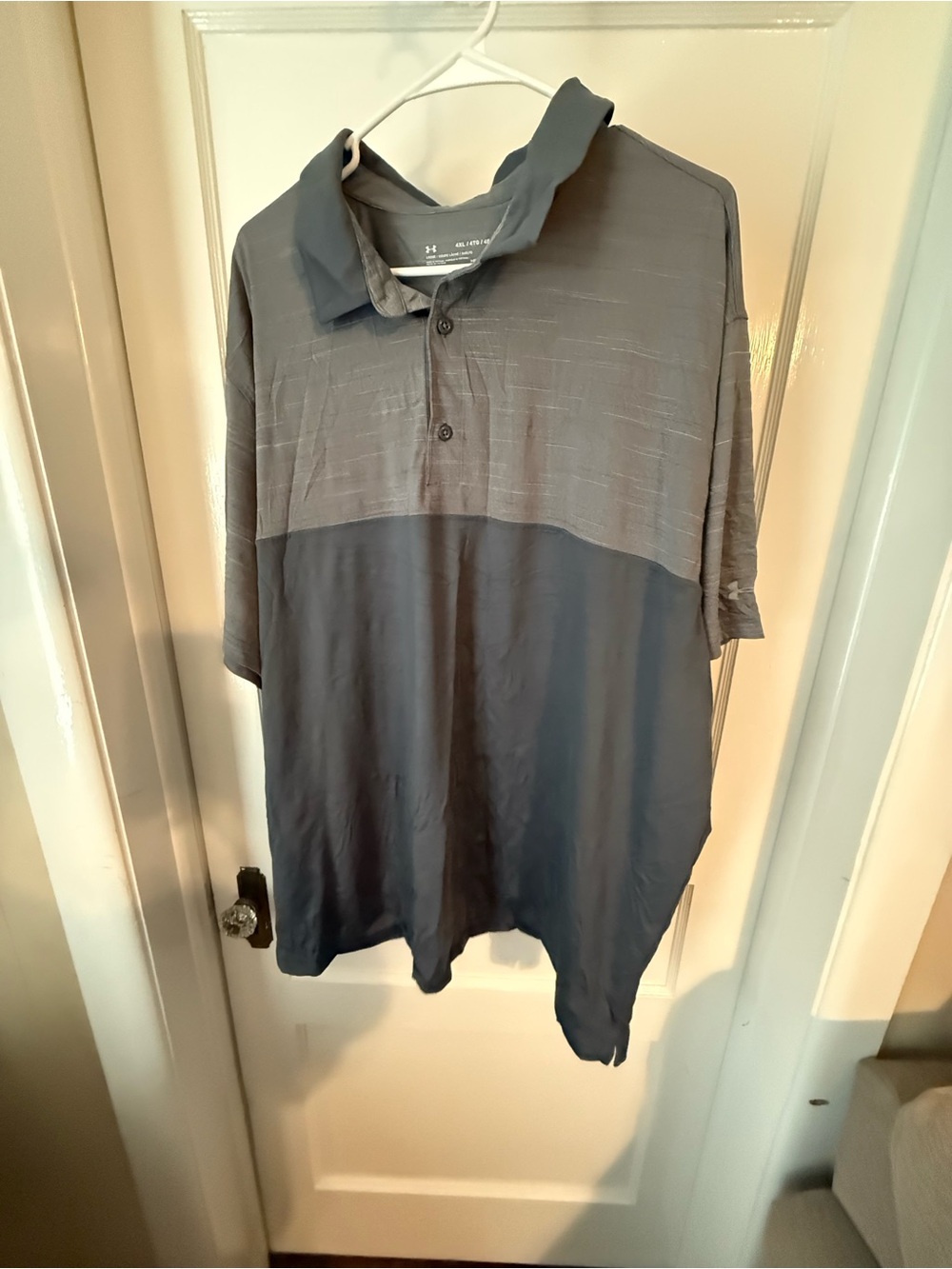Under Armour Men's Two-Tone Charcoal and Slate Polo